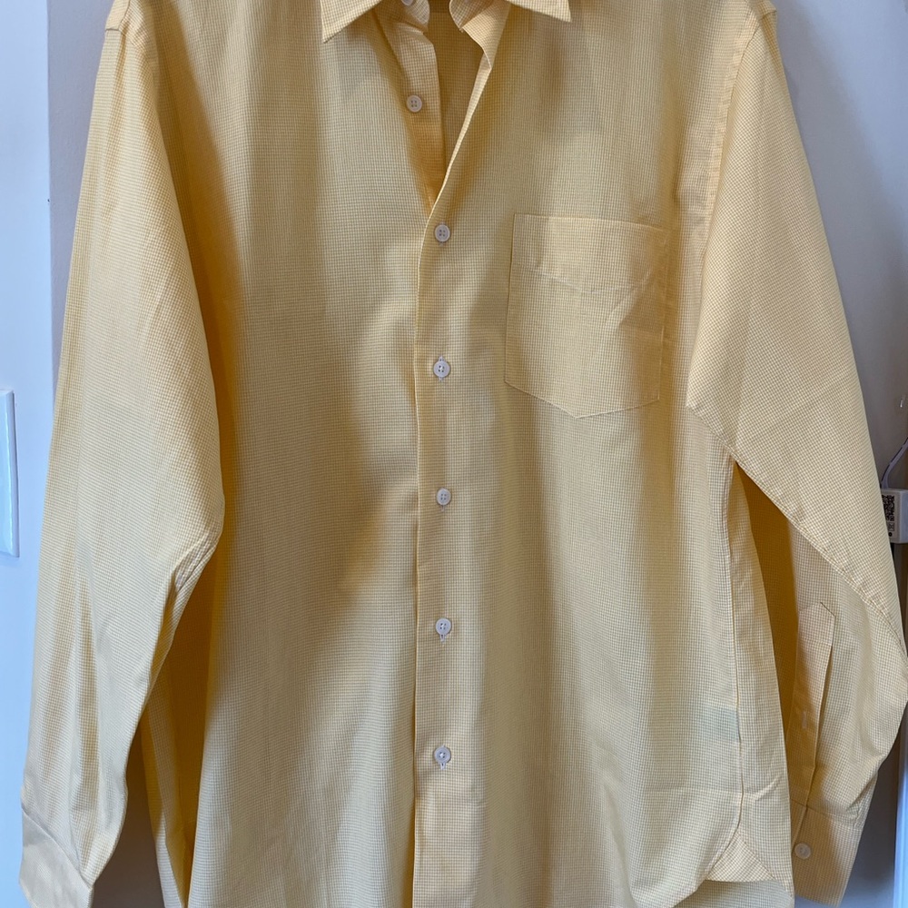NEW- Jcrew Men Plaid Yellow Shirt Long Sleeve Button-Up. Size M